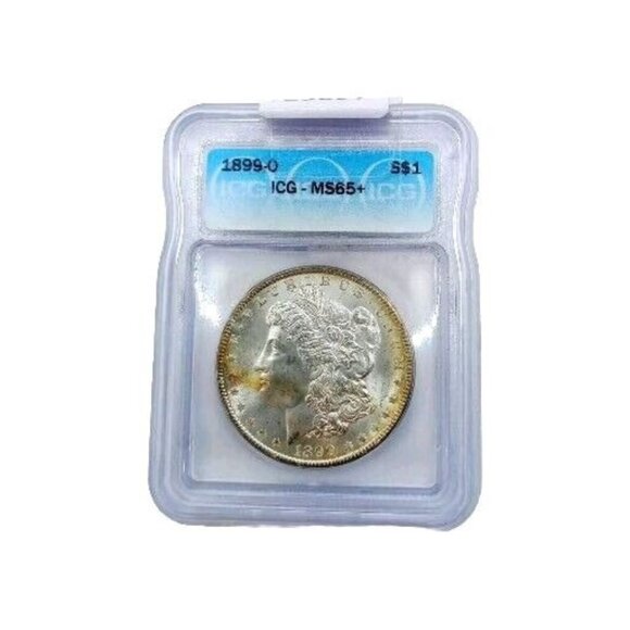 1899-O Nicely Target Toned Morgan Silver Dollar - HIGH GRADE ICG MS65+ - Picture 1 of 4